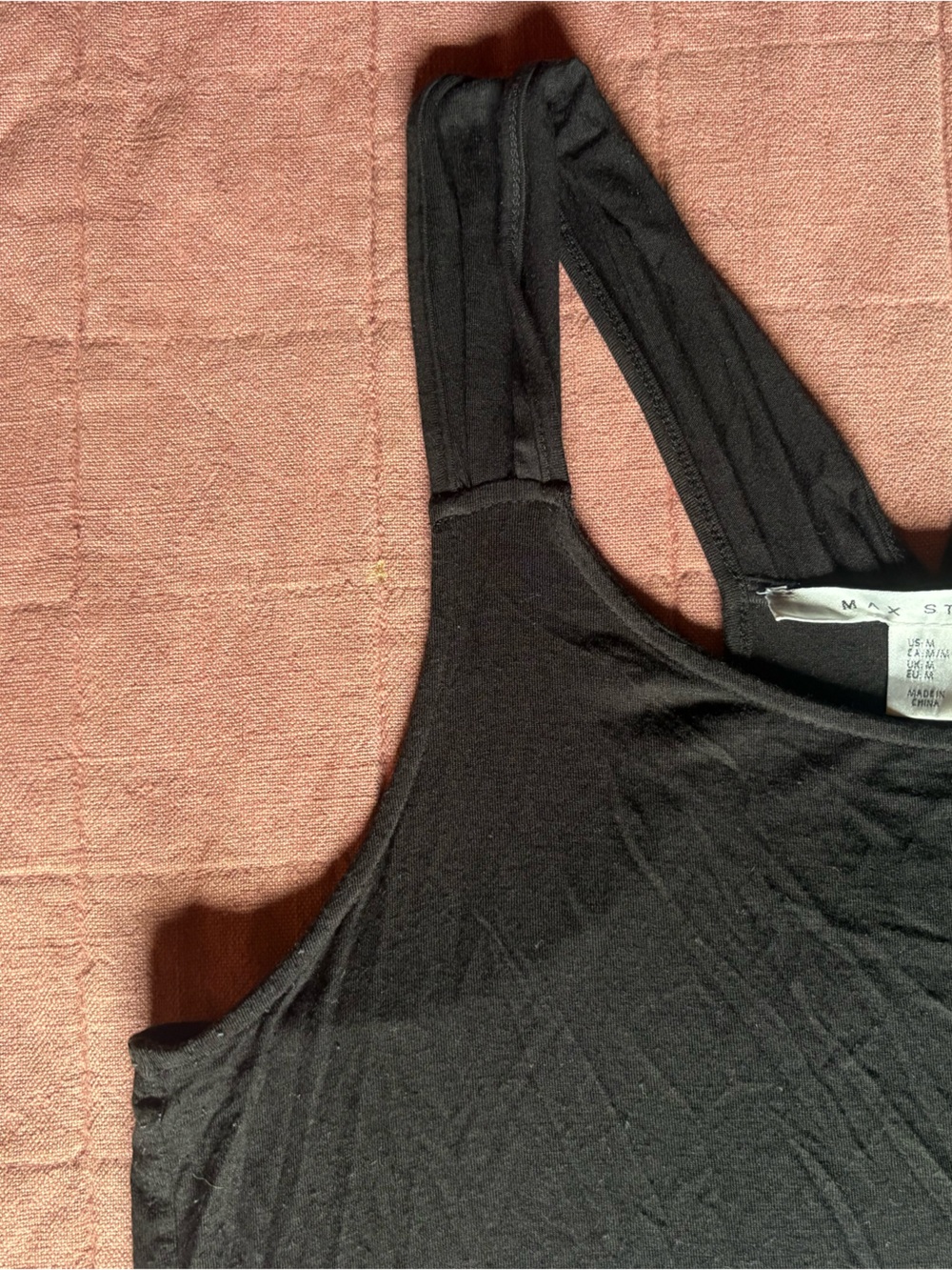 Max Studio Black Racerback Tank Top- Size Medium- Minimalist Tank - Picture 6 of 11